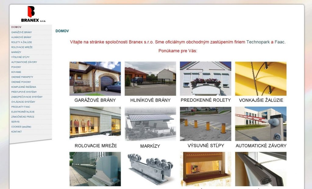 Referencie tvorby web stránok - Branex s.r.o.