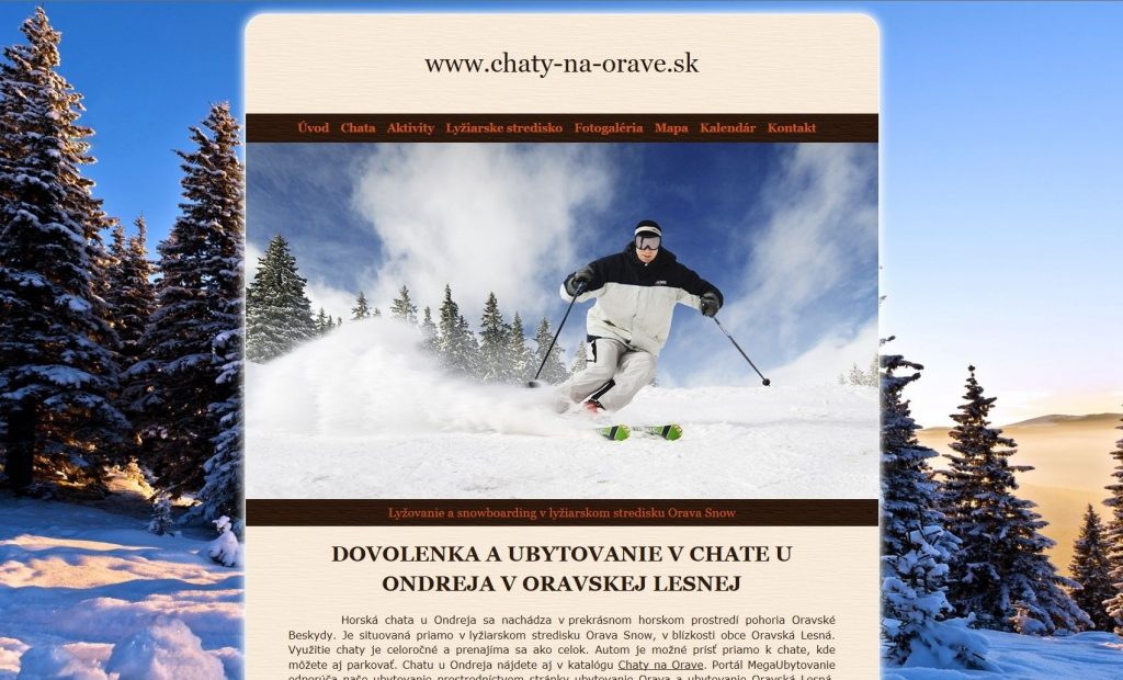 Referencie tvorby web stránok - Chaty na Orave